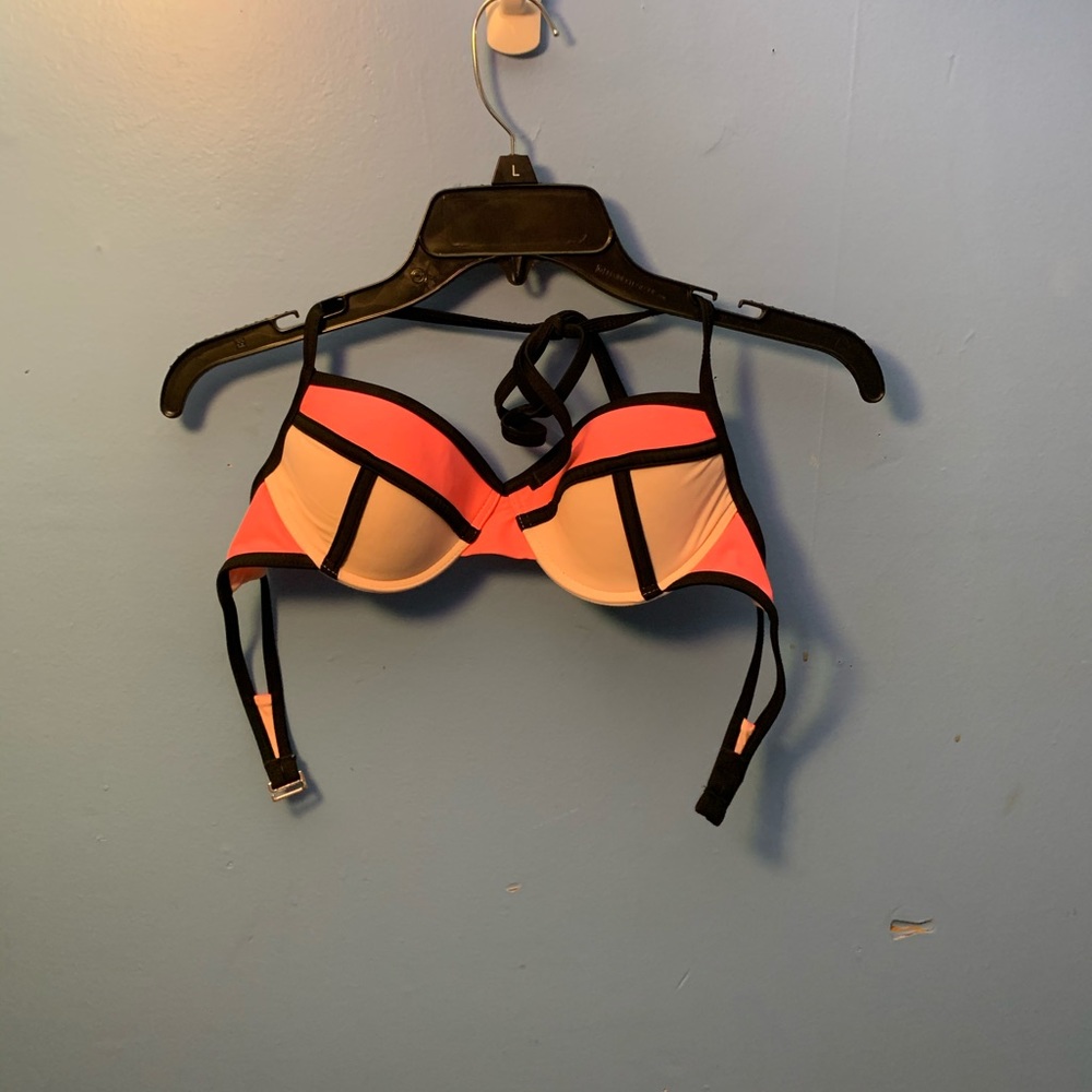 Neon colored bikini top